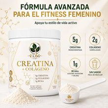 Composición por dosis de Creatina con Colágeno y BCAA EDM Life